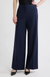 Nordstrom The Lennox Wide Leg Trousers In Blue