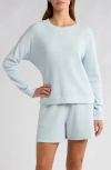 Nordstrom Brushed Rib Knit Pajamas In Blue Drift