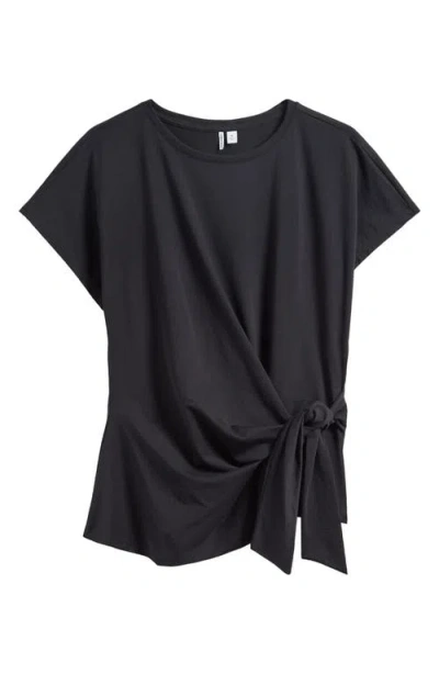 Nordstrom Tie Front Pima Cotton T-shirt