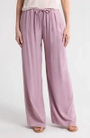 Nordstrom Tie Front Satin Wide Leg Pants