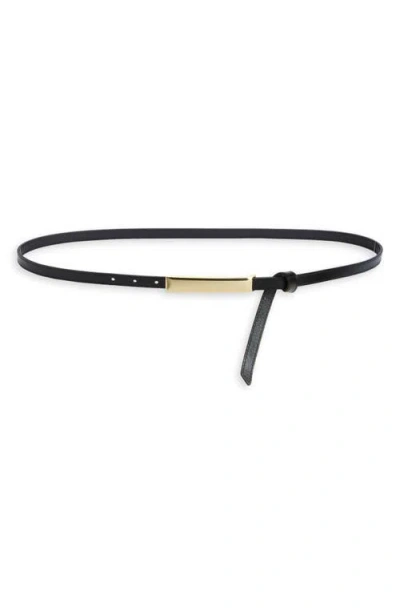 Nordstrom Tie Waist Leather Belt In Black