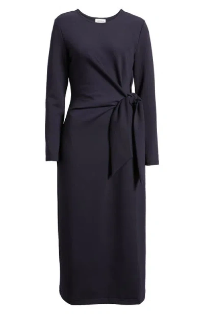 Nordstrom Tie Waist Long Sleeve Knit Midi Dress
