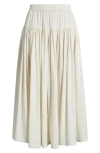 Nordstrom Tiered Cotton Poplin Maxi Skirt In White