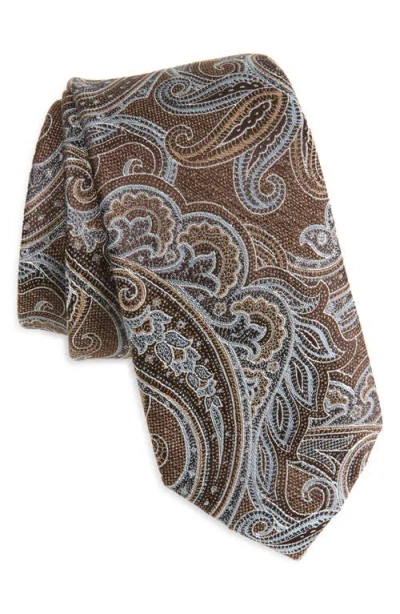Nordstrom Tilden Paisley Jacquard Silk Tie In Gray