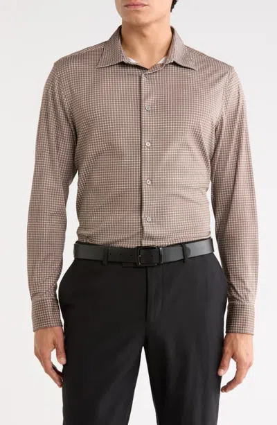 Nordstrom Tiller Patterned Cotton Button-up Shirt In Neutral