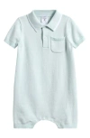 Nordstrom Babies'  Tipped Cotton Sweater Romper In Blue Wander