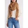 Nordstrom Tissue Weight Wool & Cashmere Scarf In Brown Bear