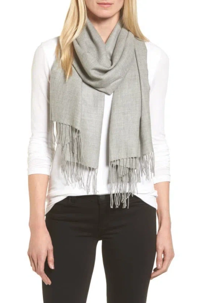 Nordstrom Tissue Weight Wool & Cashmere Scarf In Gray