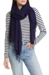 Nordstrom Tissue Weight Wool & Cashmere Scarf In Blue