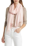 Nordstrom Tissue Weight Wool & Cashmere Scarf In Pink Ballet