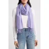 Nordstrom Tissue Weight Wool & Cashmere Scarf In Purple Daybreak
