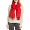 Nordstrom Tissue Weight Wool & Cashmere Scarf In Red Chinoise