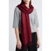 Nordstrom Tissue Weight Wool & Cashmere Scarf In Red Grape