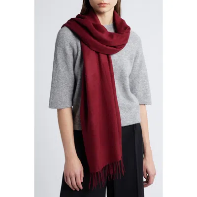 Nordstrom Tissue Weight Wool & Cashmere Scarf In Red Grape