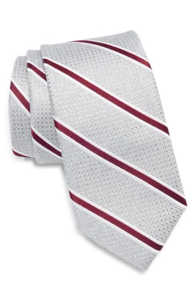 Nordstrom Tobin Stripe Silk Jacquard Tie In Gray