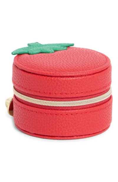 Nordstrom Tomato Faux Leather Jewelry Box In Red