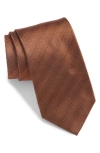 Nordstrom Tonal Stripe Silk Tie In Orange