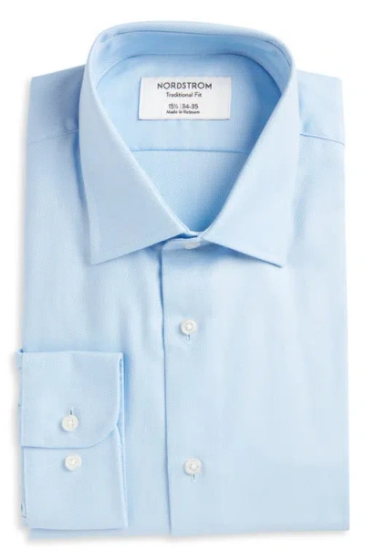 NORDSTROM NORDSTROM TRADITIONAL FIT COTTON OXFORD NON-IRON DRESS SHIRT