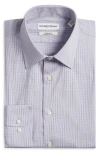 Nordstrom Traditional Fit Microplaid Premium Non-iron Cotton Dress Shirt In Blue
