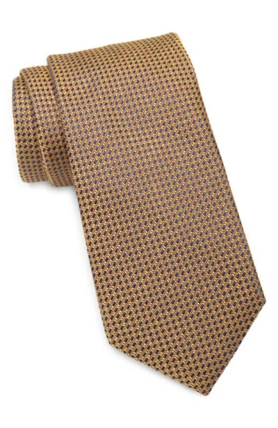 Nordstrom Trammel Textured Silk Tie In Gold
