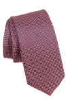 Nordstrom Trammel Textured Solid Silk Tie In Rose