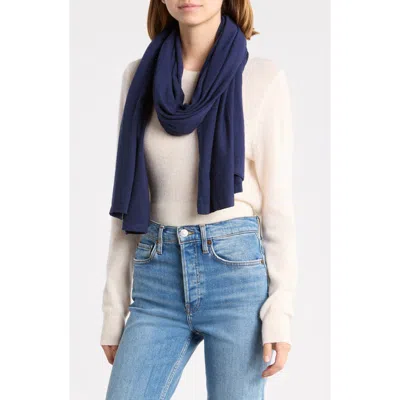 Nordstrom Travel Wrap Scarf In Dark Navy