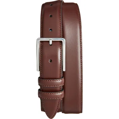 Nordstrom Travis Leather Belt In Dark Brown