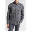 Nordstrom Trim Fit Plaid Flannel Button-down Shirt In Gray