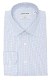 Nordstrom Trim Fit Check Premium Performance Dress Shirt In Blue Ghost Grid