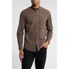 NORDSTROM NORDSTROM TRIM FIT CHECK STRETCH BUTTON-DOWN SHIRT