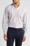 NORDSTROM TRIM FIT CHECK STRETCH BUTTON-DOWN SHIRT