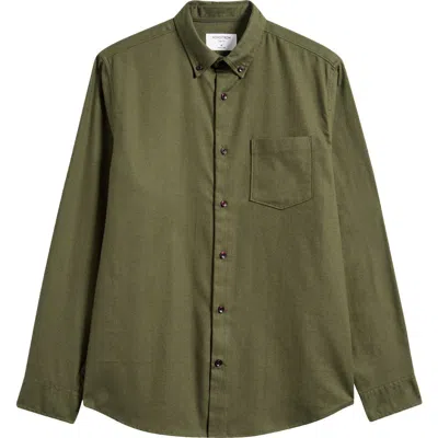 Nordstrom Tech-smart Trim Fit Check Stretch Button-down Shirt In Green Depths
