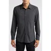 Nordstrom Diamond Print Cotton Button-up Shirt In Black- Grey Geo Splice