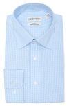 Nordstrom Trim Fit Gingham Premium Performance Dress Shirt In Blue Gingham Check