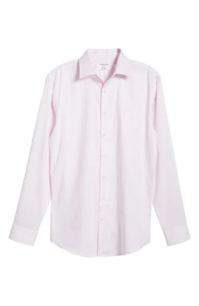 Nordstrom Trim Fit Herringbone Dress Shirt In Pink Sweet Herringbone