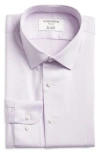 Nordstrom Trim Fit Herringbone Dress Shirt In Purple Calm Herringbone
