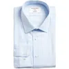 Nordstrom Trim Fit Microcheck Cotton Dress Shirt In Blue Hydrangea Textooth
