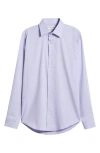 Nordstrom Trim Fit Non-iron Dress Shirt In Purple Thistle Bobbi Dobby
