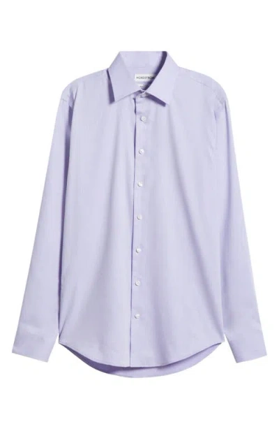 Nordstrom Trim Fit Non-iron Dress Shirt In Purple