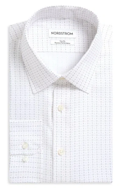 Nordstrom Trim Fit Performance Dress Shirt In Pink Geo
