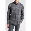 Nordstrom Trim Fit Plaid Flannel Button-down Shirt In Gray