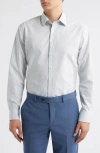 Nordstrom Trim Fit Plaid Non-iron Cotton Dress Shirt In Green Vincentia Plaid