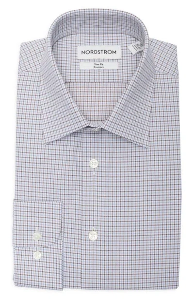 Nordstrom Trim Fit Premium Check Cotton Button-up Shirt In Multi