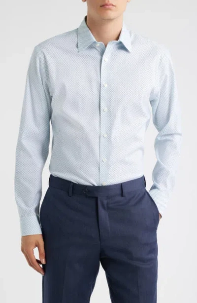 Nordstrom Trim Fit Premium Performance Dress Shirt In Blue