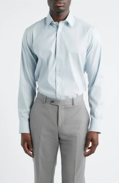 Nordstrom Trim Fit Premium Performance Dress Shirt In Blue