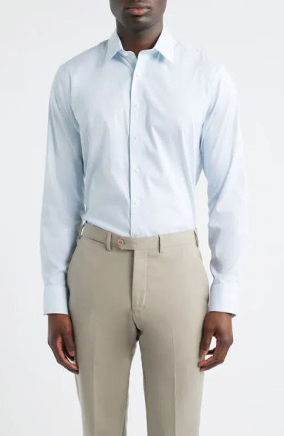 Nordstrom Trim Fit Premium Performance Dress Shirt In Blue