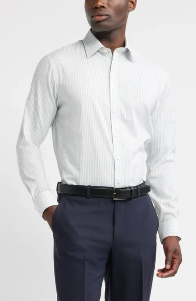 Nordstrom Trim Fit Shadow Stripe Premium Performance Twill Dress Shirt In Multi