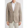 Nordstrom Trim Fit Solid Stretch Wool Suit Coat In Brown Taupe
