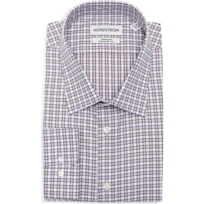 Nordstrom Trim Fit Vega Plaid Premium Non Iron Cotton Dress Shirt In Multi