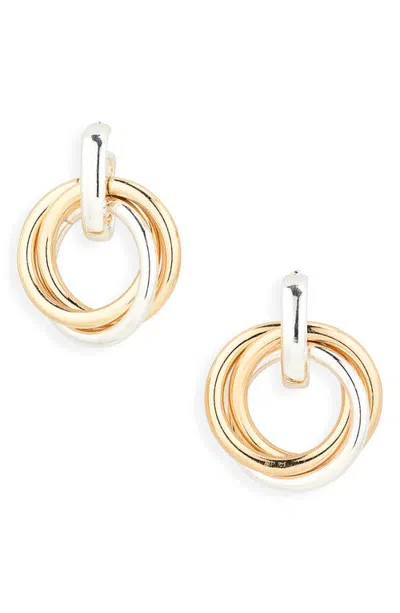 Nordstrom Triple Hoop Frontal Drop Earrings In Gold